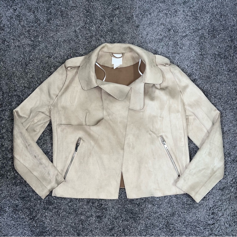 Women’s H&M Tan Faux Suede Jacket Size: S